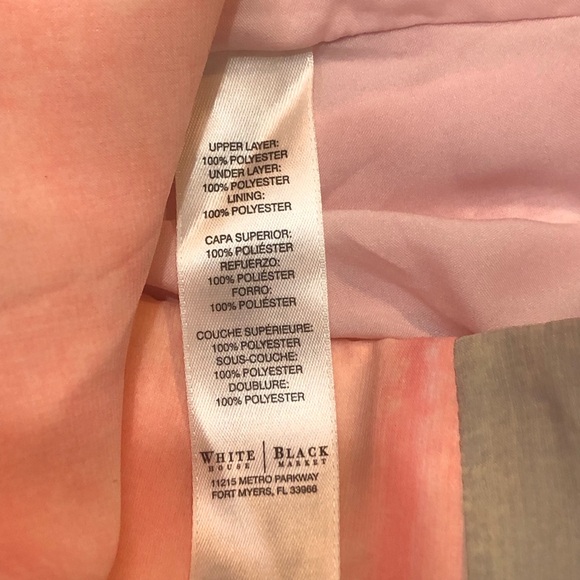 White House Black Market Pencil Pink Color Block Knee Length Lined Skirt NWT - Picture 14 of 15